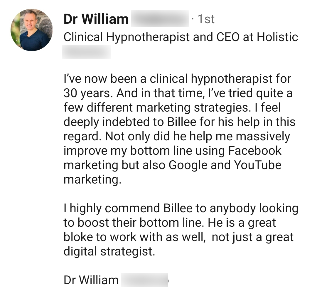 Will Hypno LinkedIn Review - MOBILE